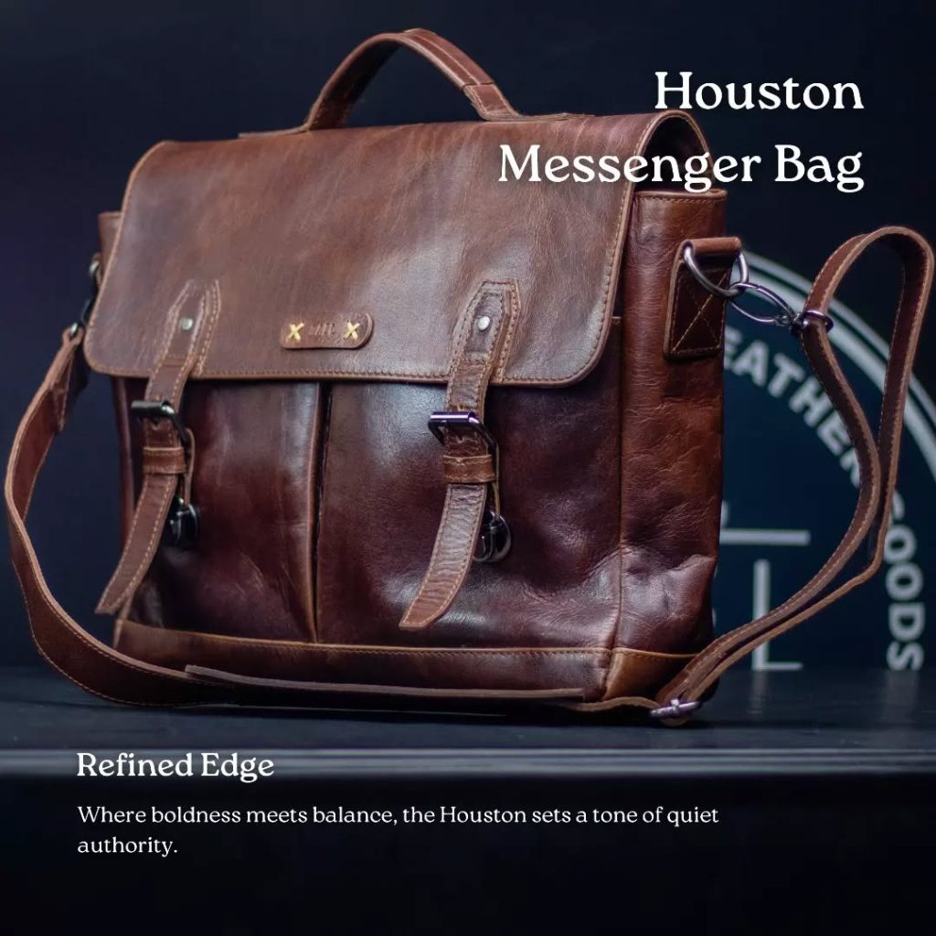 Houston Messenger Bag: Tas Kulit Stylish untuk Kuliah dan Kerja dari Kael Leather Goods