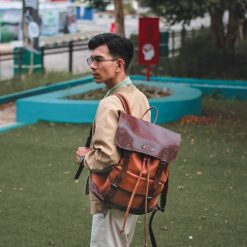 Alternative view of Kael Leather Goods Leather Backpack Ganesh Series