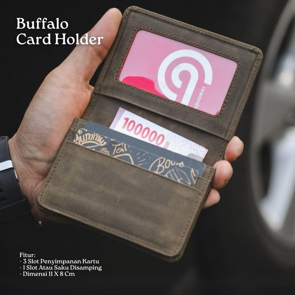 Buffalo Card Holder - Kael Leather Goods