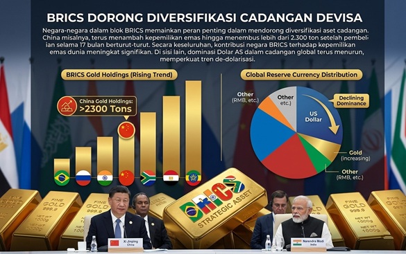 BRICS Dorong Diversifikasi Cadangan Devisa