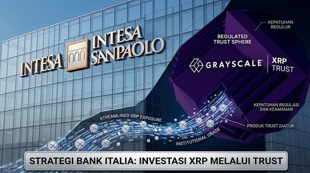 Strategi Bank Italia Tambah Investasi XRP Lewat Trust