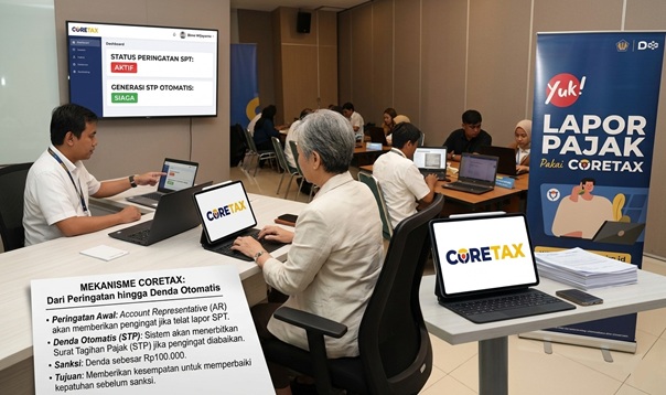 Mekanisme Coretax: Dari Peringatan hingga Denda Otomatis