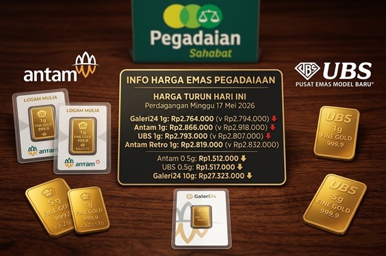 Harga Emas Antam dan UBS Masih Jadi Favorit Investor