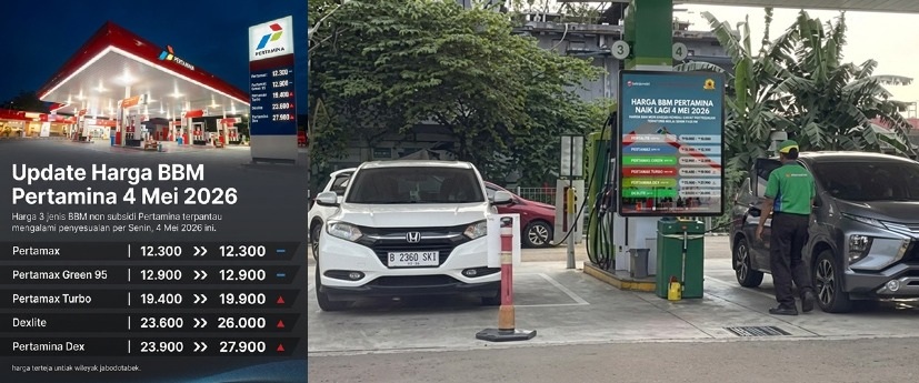 Harga Pertamina Dex Hari Ini Naik per 4 Mei 2026