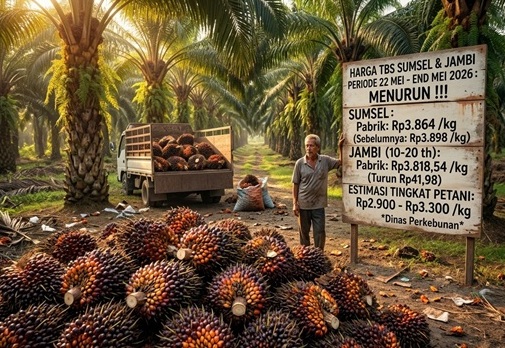 Harga Sawit Sumsel dan Jambi Mengalami Penurunan