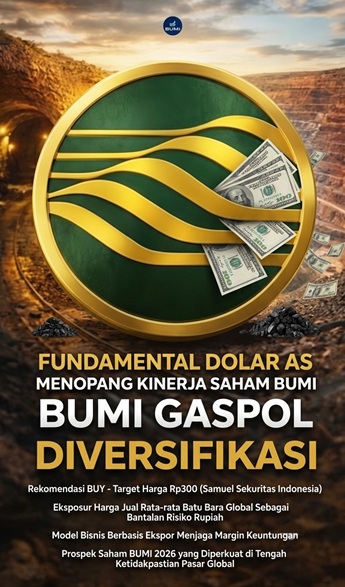 Fundamental Dolar AS Menopang Kinerja Saham BUMI
