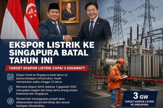 Ekspor Listrik ke Singapura Batal Tahun Ini