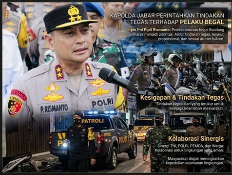Kapolda Jabar Perintahkan Tindakan Tegas Terhadap Pelaku Begal