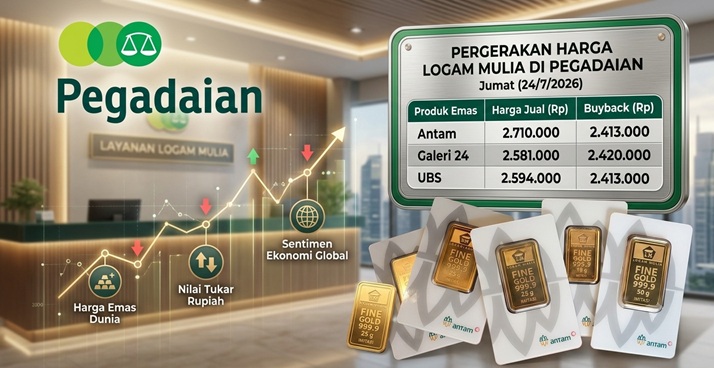 Pergerakan Harga Logam Mulia di Pegadaian