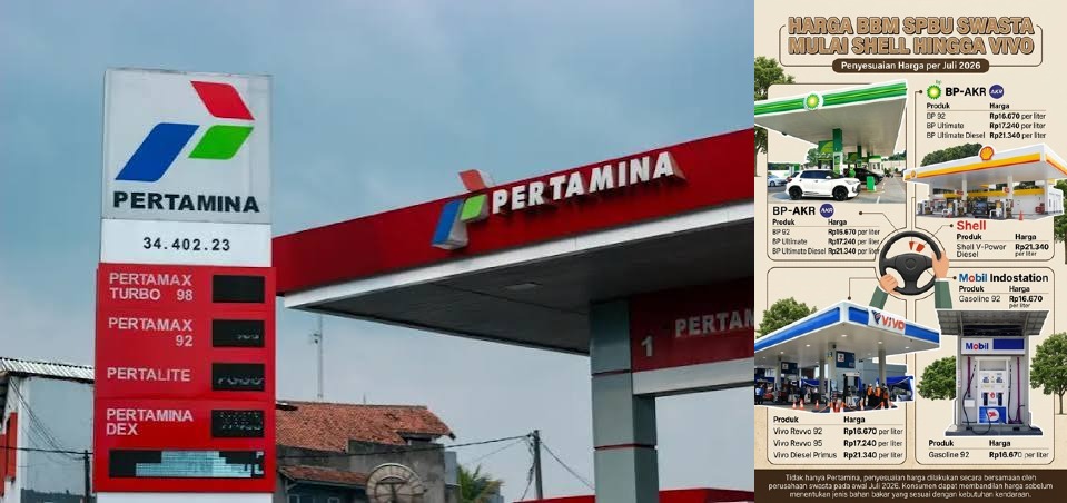 Harga BBM 24 Juli 2026: Daftar Terbaru Semua SPBU