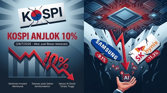 Kospi Anjlok 10%, Bursa Asia Tertekan Akibat Saham Chip