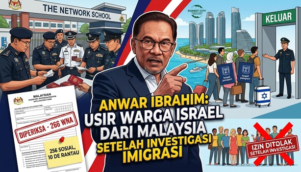 Anwar Ibrahim Usir Warga Israel dari Malaysia Setelah Investigasi Imigrasi