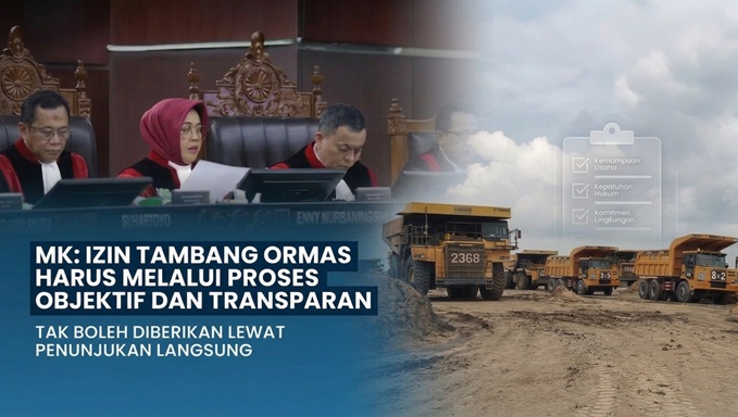 MK Atur Izin Tambang Ormas Harus Melalui Proses Objektif dan Transparan