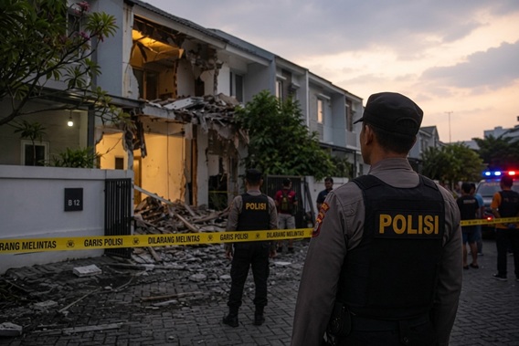 Polisi Lakukan Investigasi Penyebab Ledakan Rumah Grand Polonia Medan