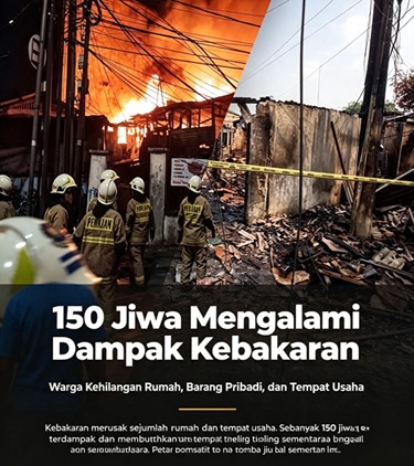 18 Rumah Terbakar dalam Kebakaran Kebayoran Lama