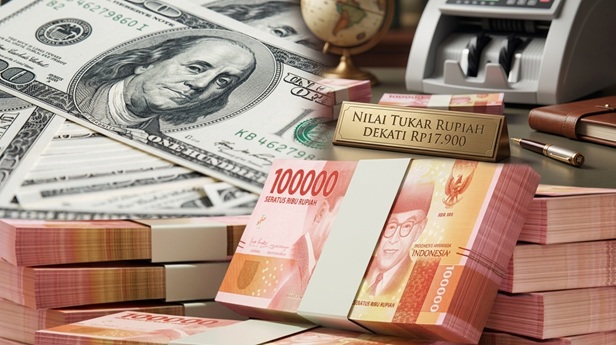 Nilai Tukar Rupiah Dekati Rp17.900
