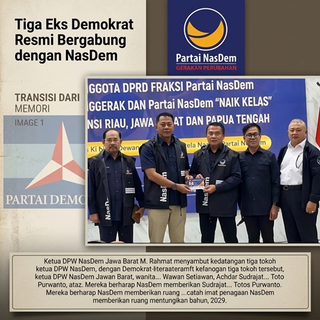 Tiga Eks Demokrat Resmi Bergabung dengan NasDem