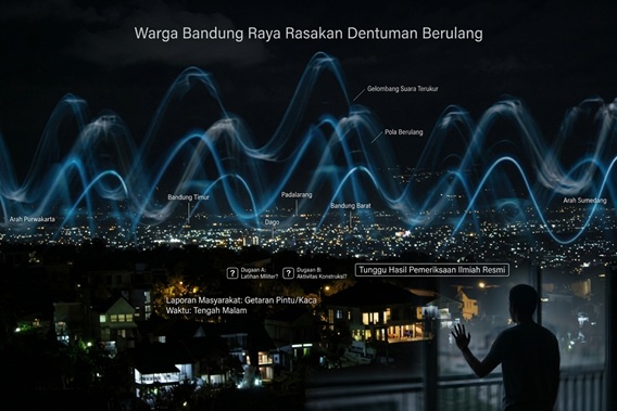 Warga Bandung Raya Rasakan Dentuman Berulang