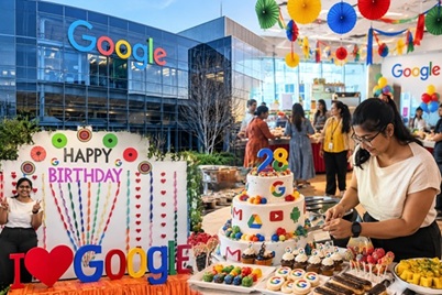 Karyawan Google Rayakan Ulang Tahun di Bengaluru