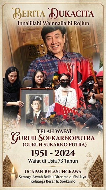 Guruh Soekarnoputra Wafat di Usia 73 Tahun