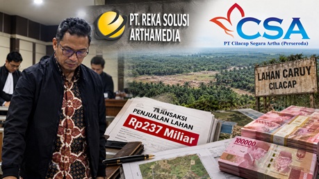 Widi Prasetijono berkaitan dengan penjualan lahan perkebunan Caruy di Kabupaten Cilacap, Jawa Tengah.