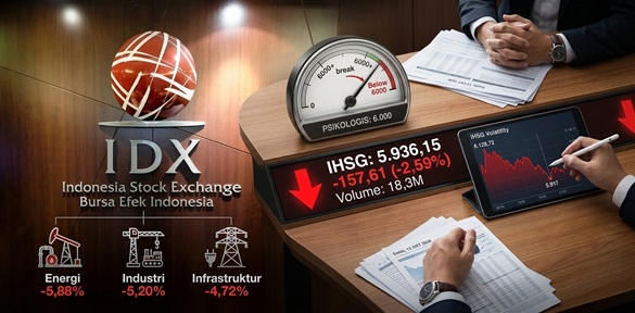 Seluruh Sektor Saham Melemah, Energi Menjadi Penekan Utama