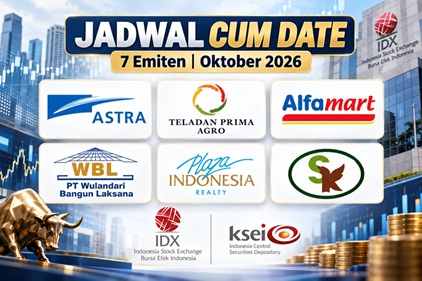Jadwal Cum Date Tujuh Emiten pada Oktober 2026