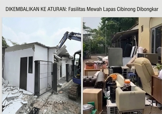Fasilitas Mewah Lapas Cibinong Dibongkar
